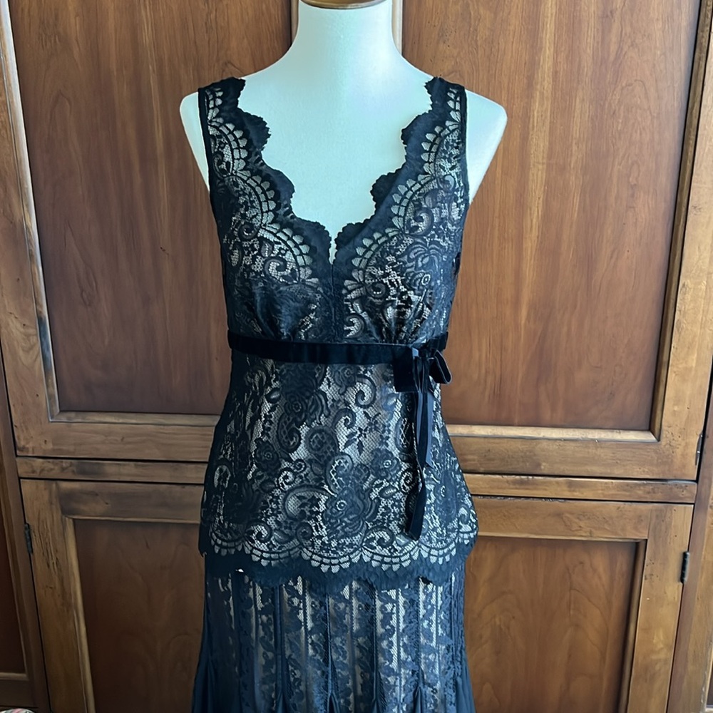 Taylor Loft Lace Top and Skirt Petites